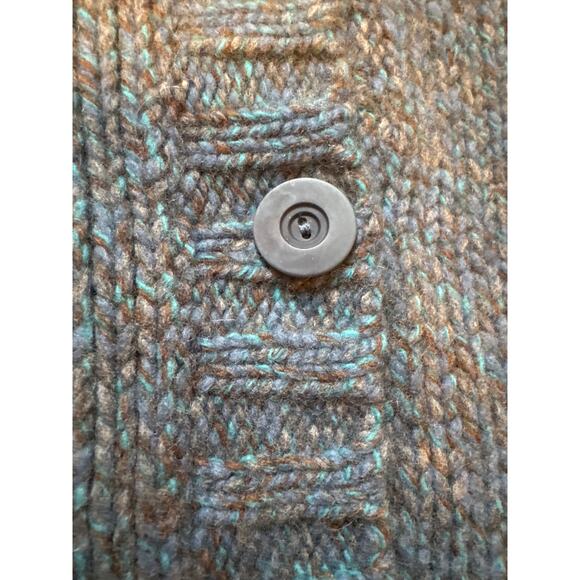 Eileen Fisher Wool Cashmere Blend Hooded Button Front Cardigan Medium - Picture 3 of 8